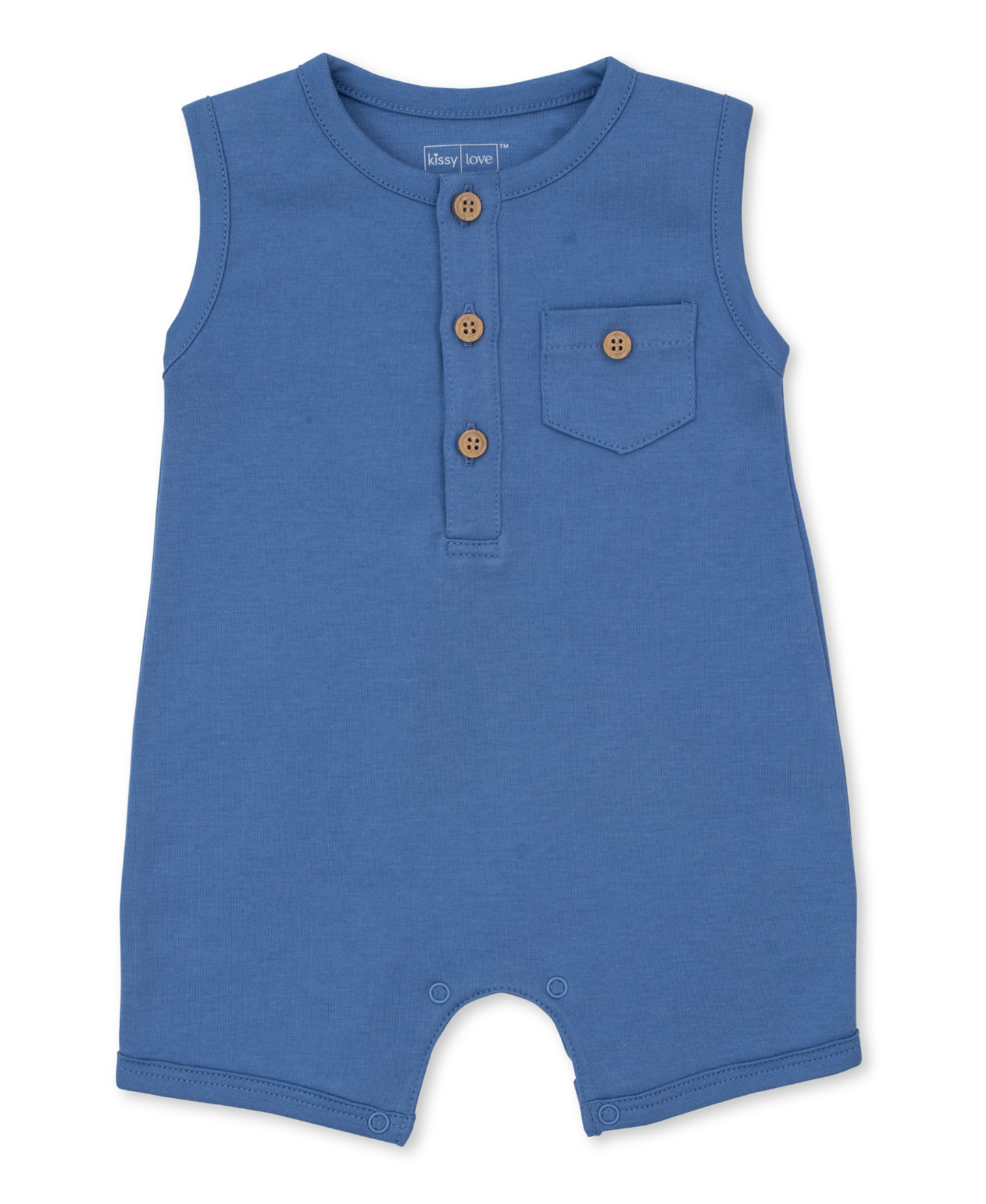 Kissy Love Blue Short Sleeveless Playsuit