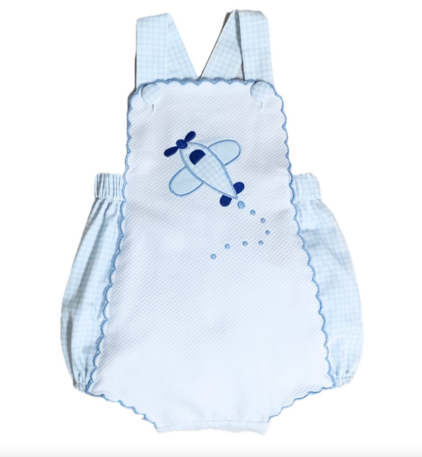 Airplane Applique Baby Boy Romper