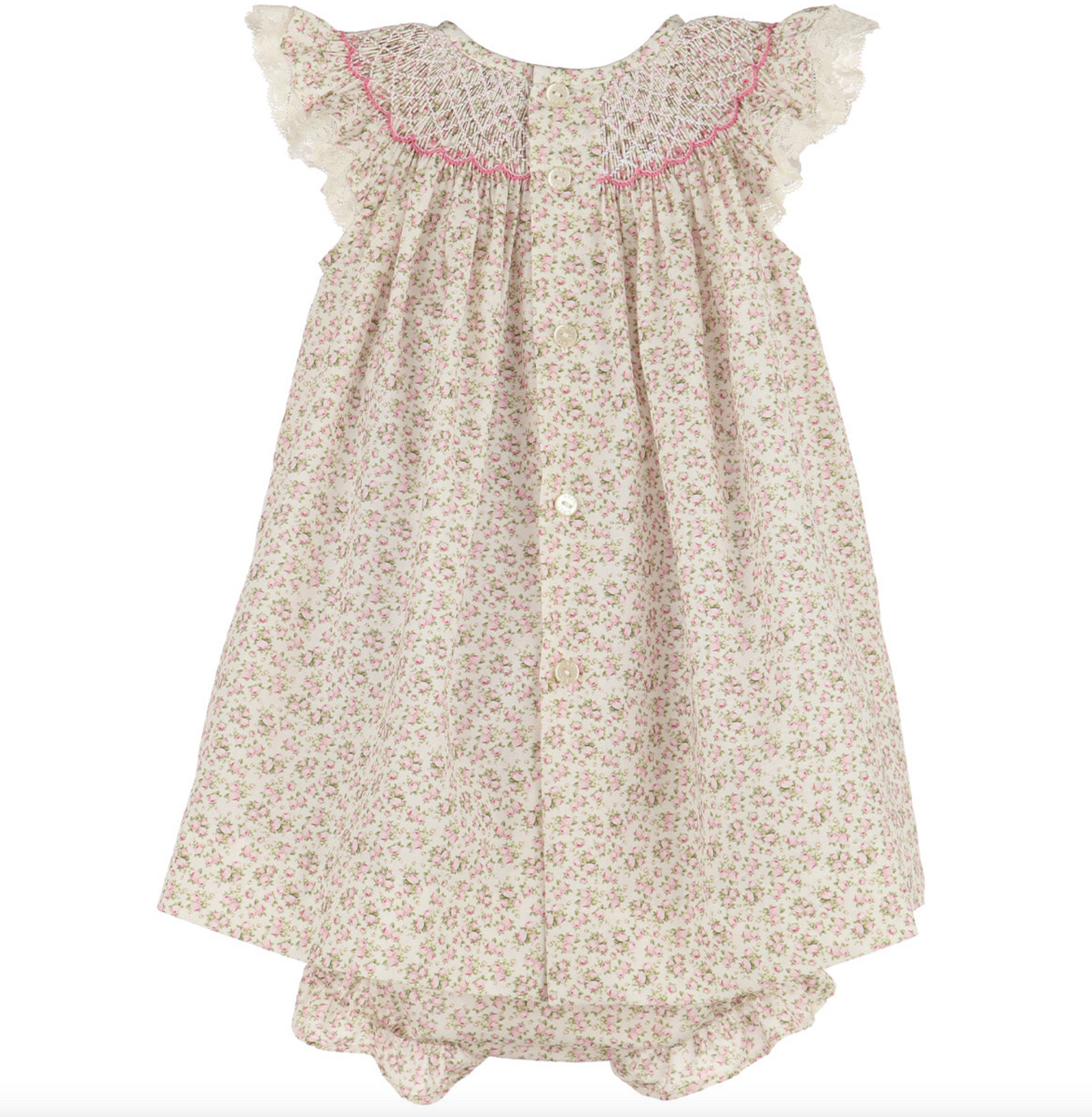 Tea Roses Pink Smock Bishop