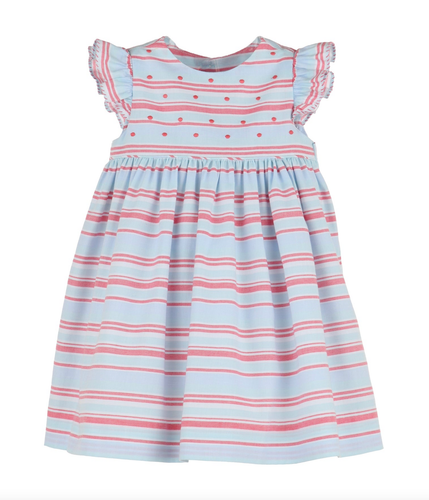 Blue Stripe Dotted Dress