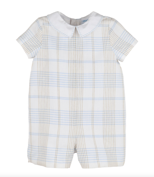 Plaid Baby Boy Romper