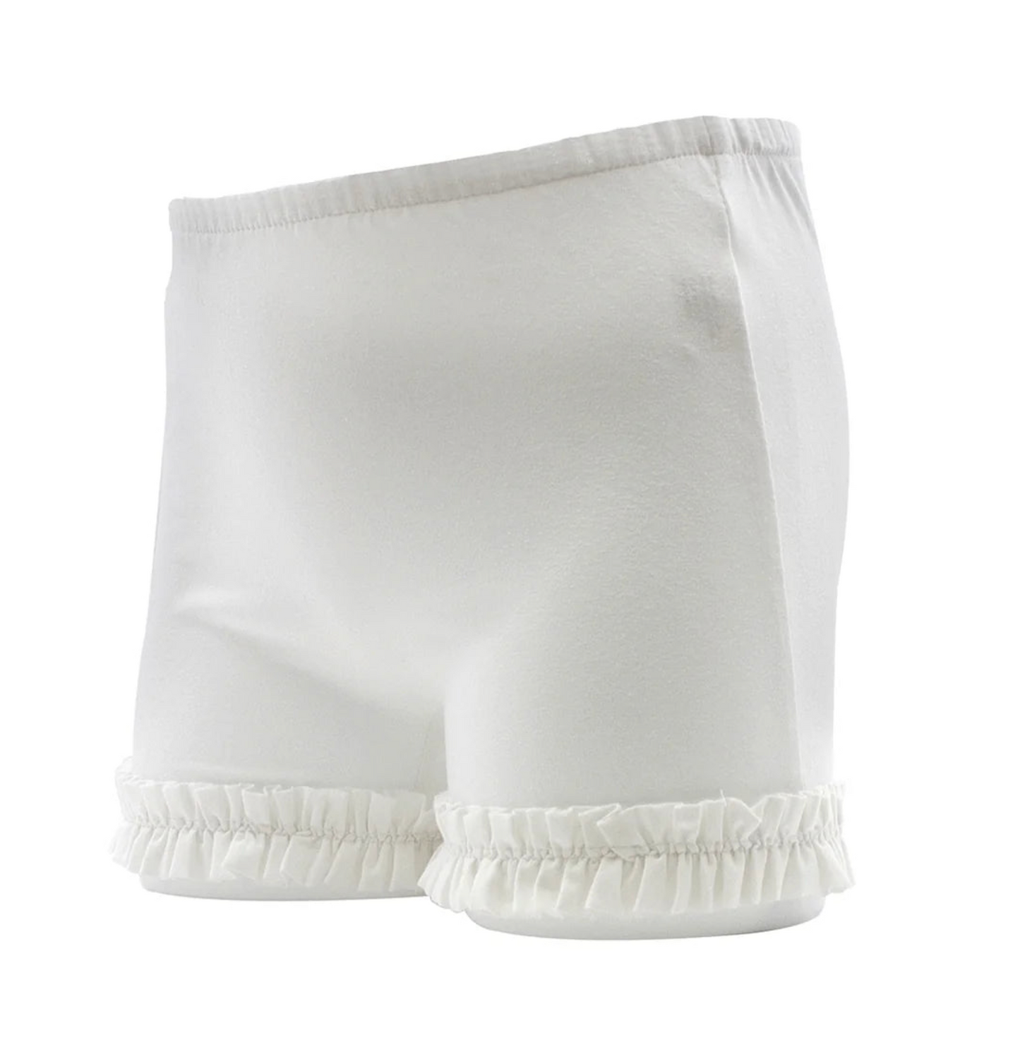 Ruffle WunderShorts by Wee Ones - White, Pink or Navy