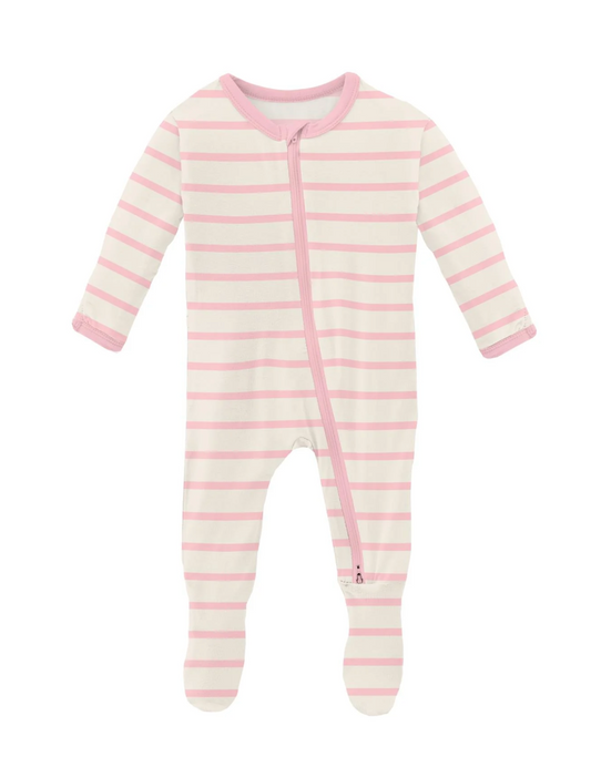 KicKee Pants Lotus Sweet Stripe Footie