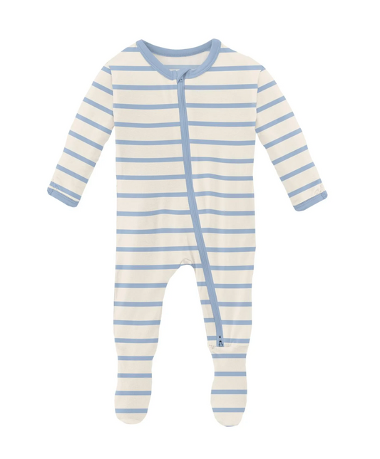 KicKee Pants Pond Sweet Stripe Footie