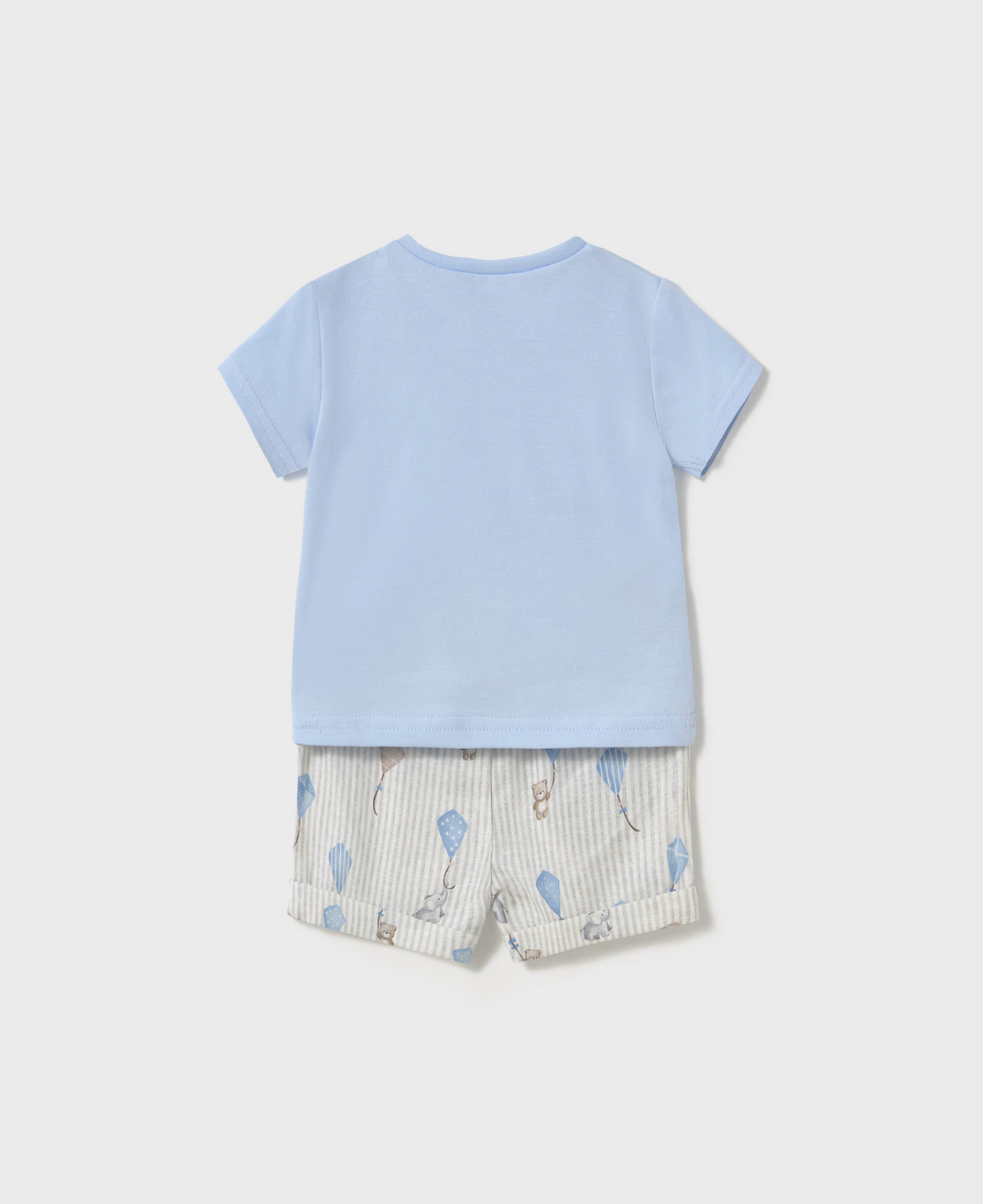 Mayoral Printed Shorts and T-Shirt Set - Sky