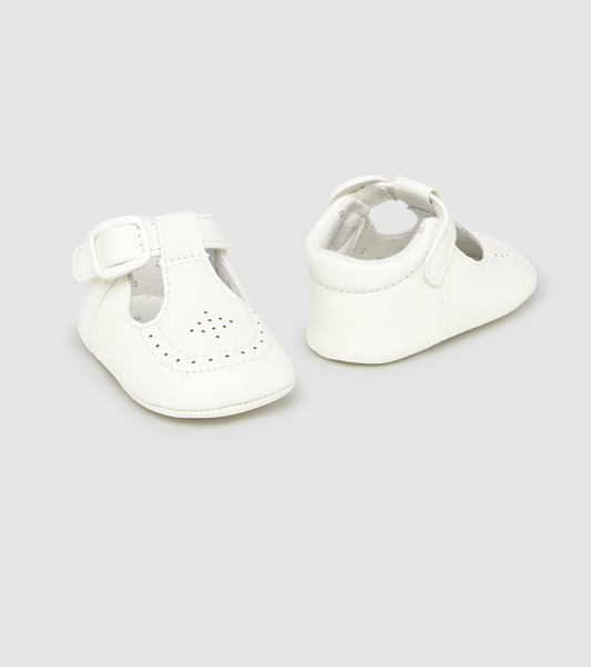 Mayoral Newborn T-Bar Shoes - Neutral