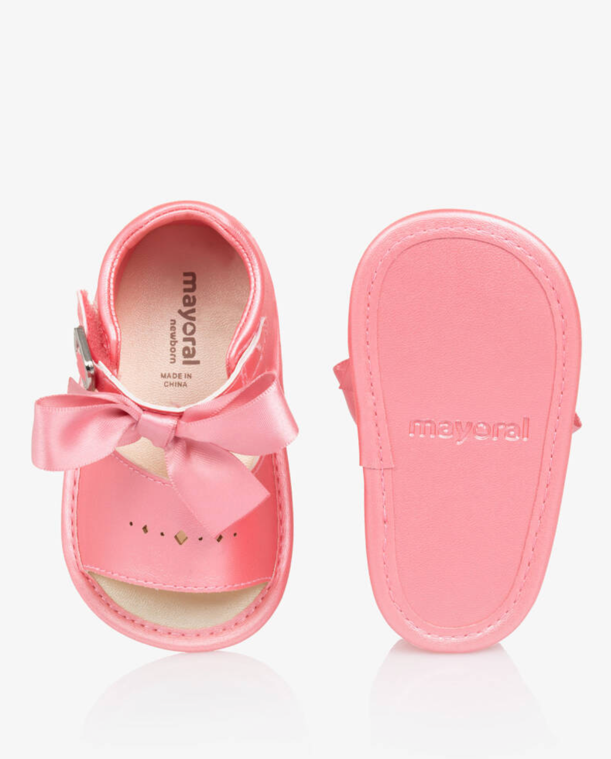 Mayoral Newborn Bow Sandals - Pink