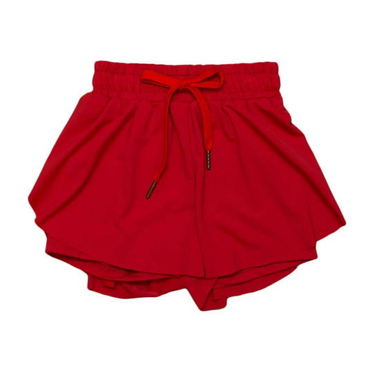 Belle Cher Butterfly Shorts - Red