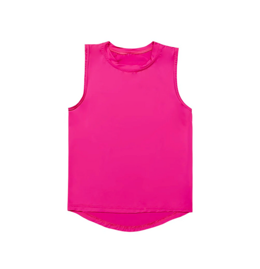 Belle Cher High Low Tank - Hot Pink