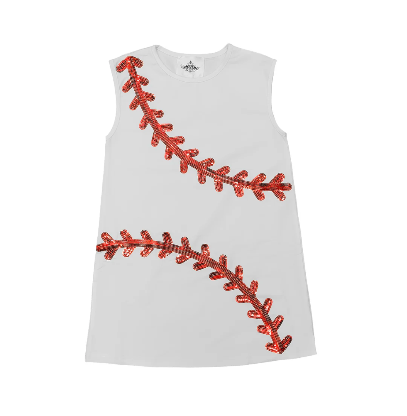 White Baseball Kid Dress