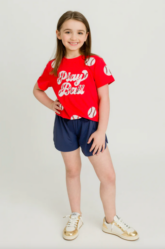 Red Play Ball Sequin Shirt