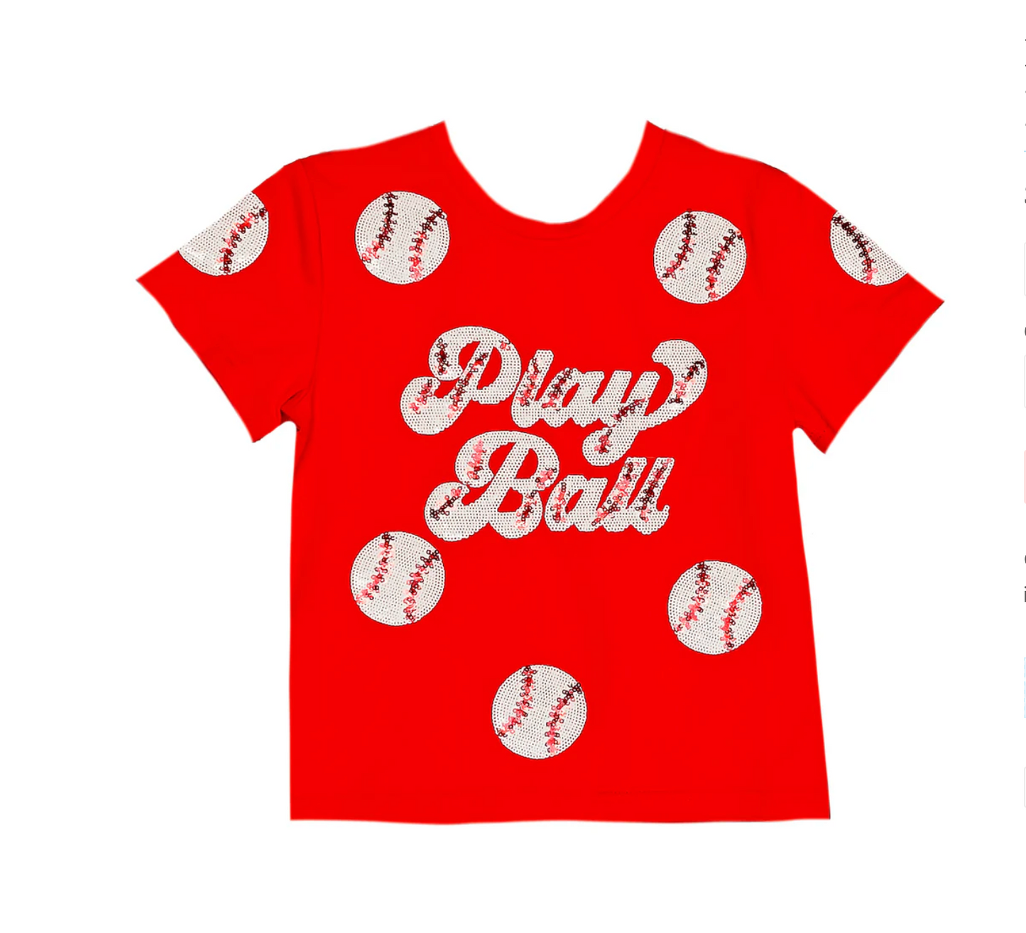 Red Play Ball Sequin Shirt