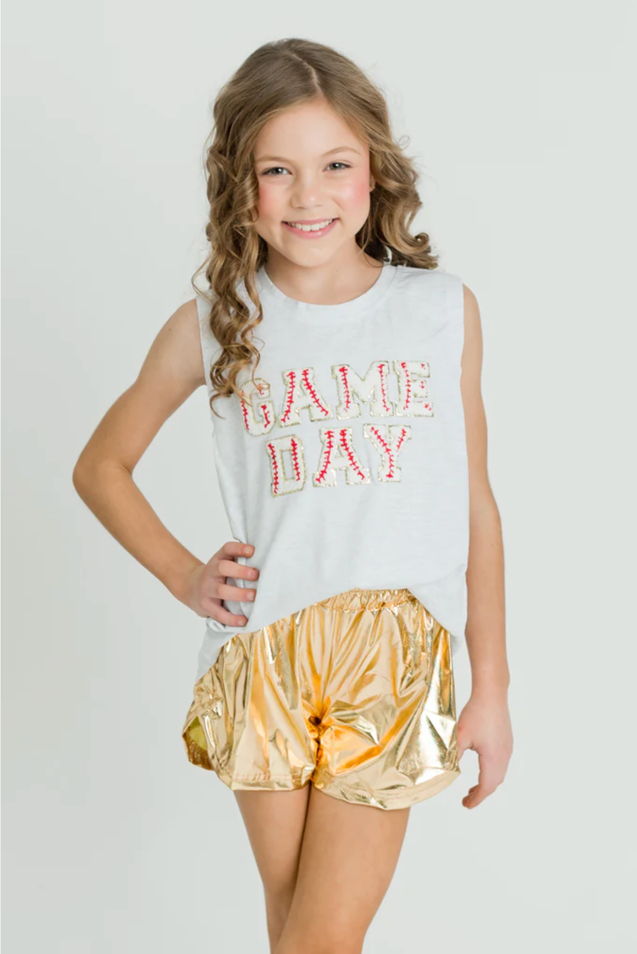 Game Day Sequined Chenille Tank