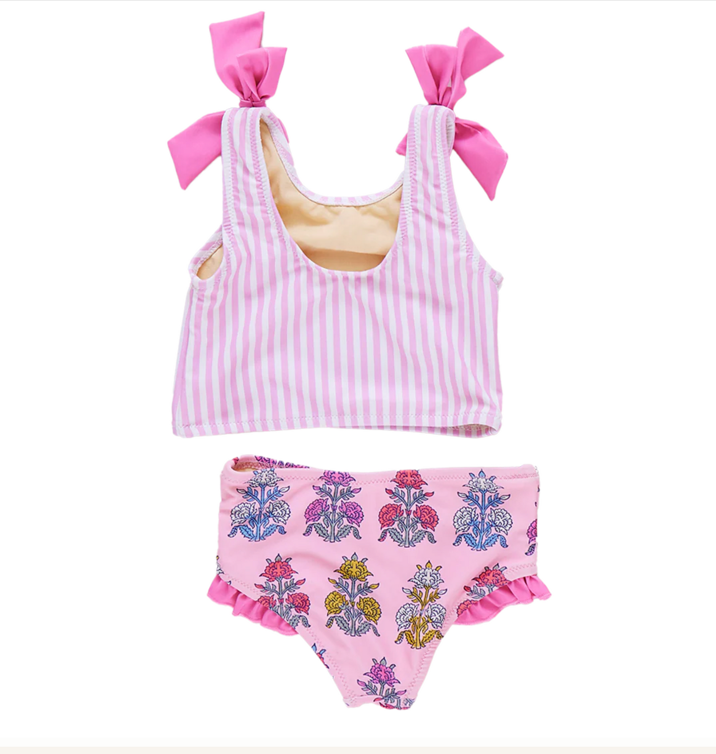 Girls Shelly Tankini - Pink Stripe