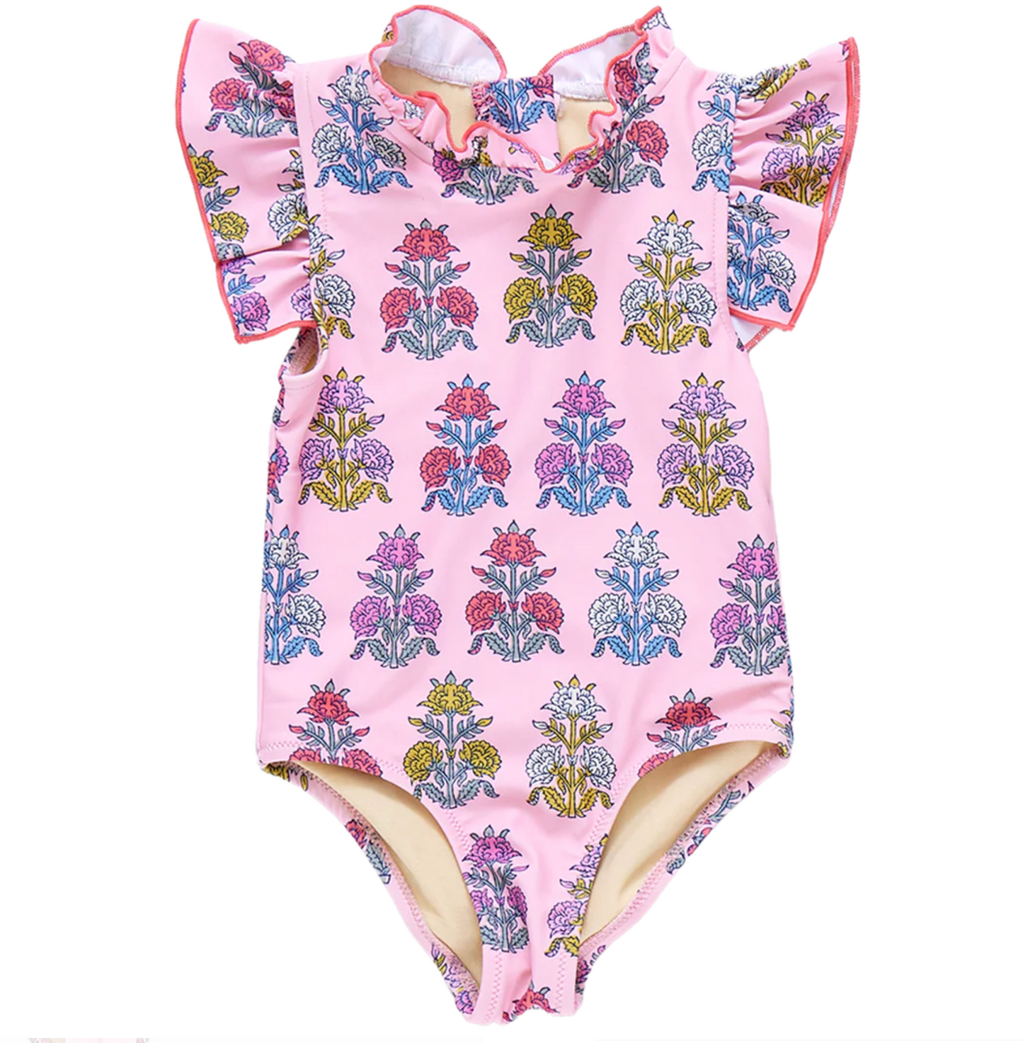 Girls Jennifer Suit - Pink Flowerette