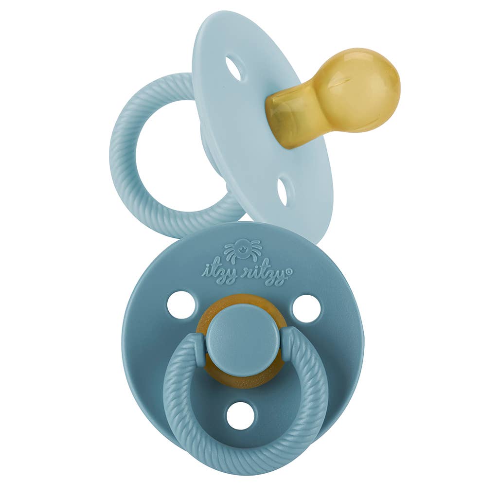 Itzy Soother™ Natural Rubber Paci Sets - Multiple Color Options