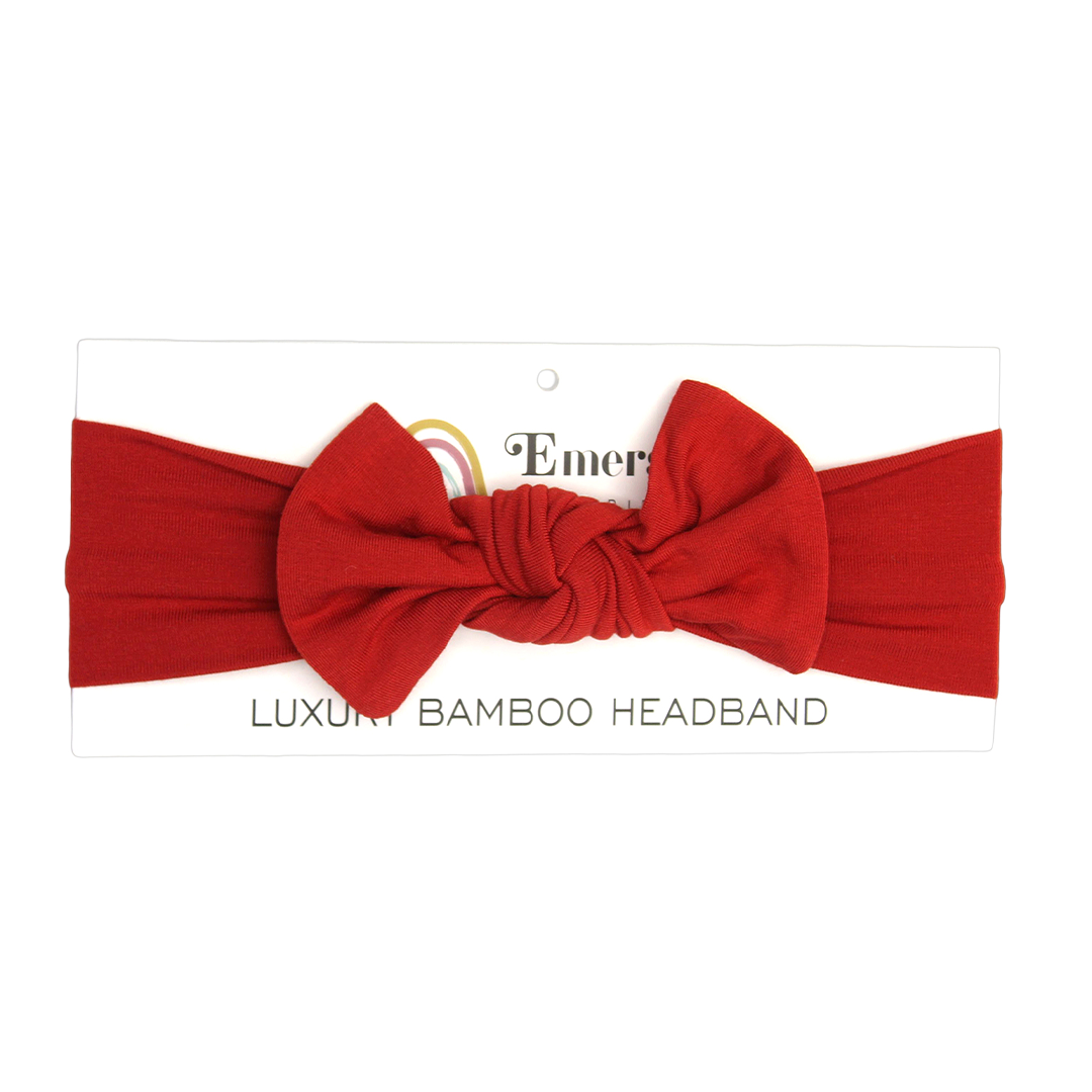 Fire Engine Red Christmas Bamboo Baby Headband