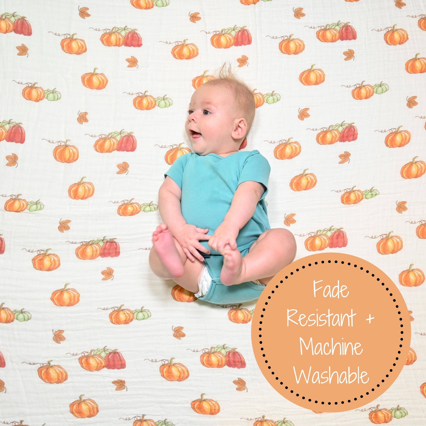 Pumpkin Baby Muslin Cotton Blanket