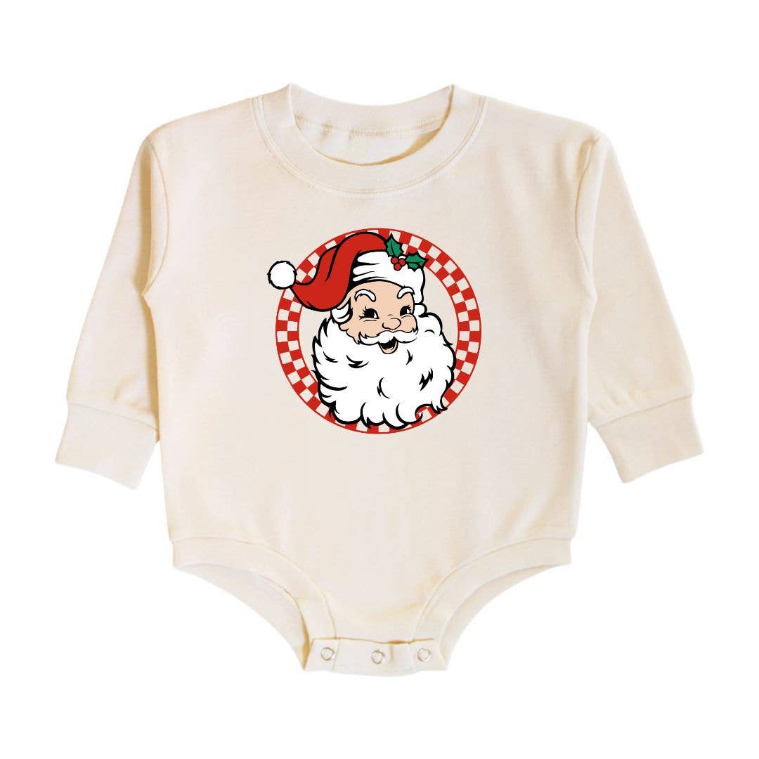 Retro Santa Long Sleeve Romper