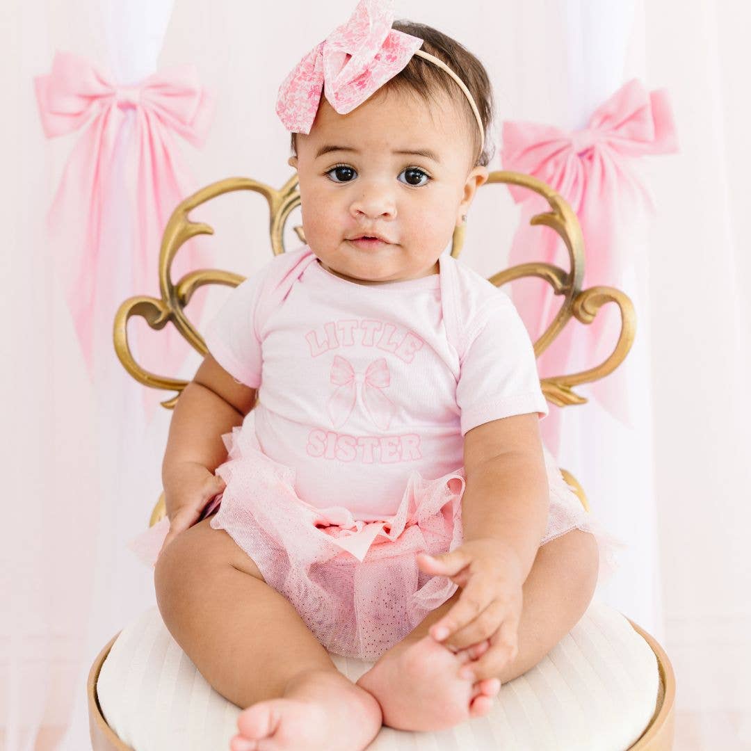 Little Sister Bow Short Sleeve Bodysuit