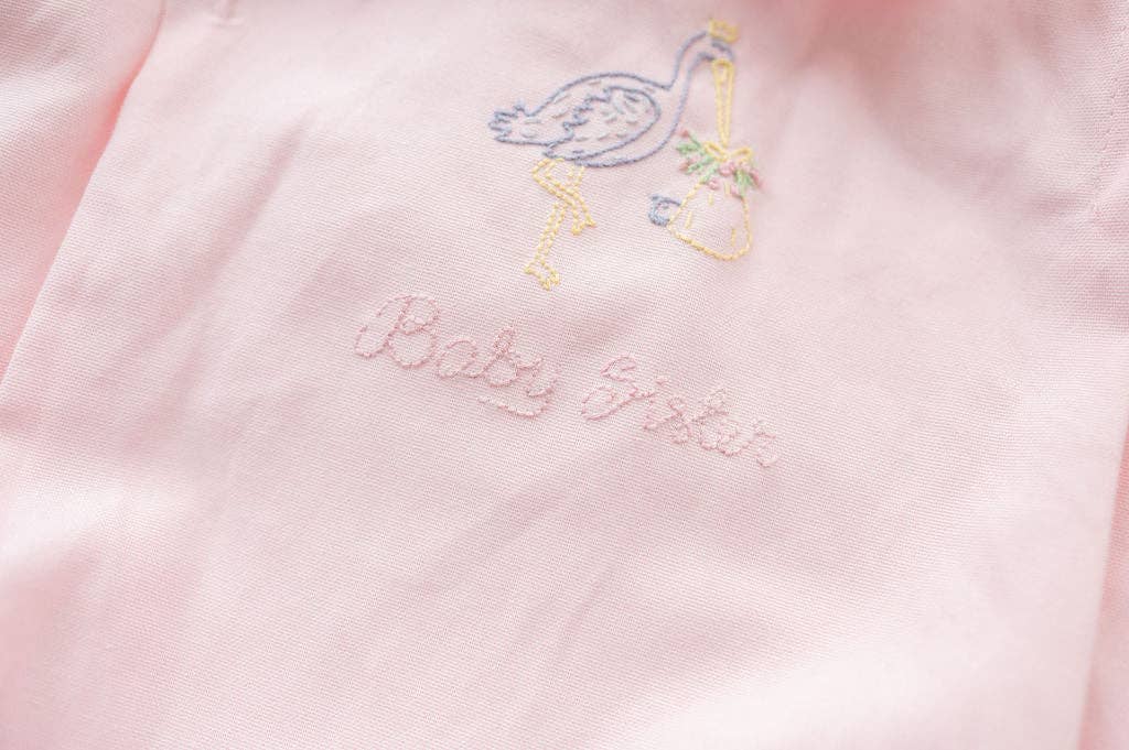 Baby Sister Embroidered Bubble