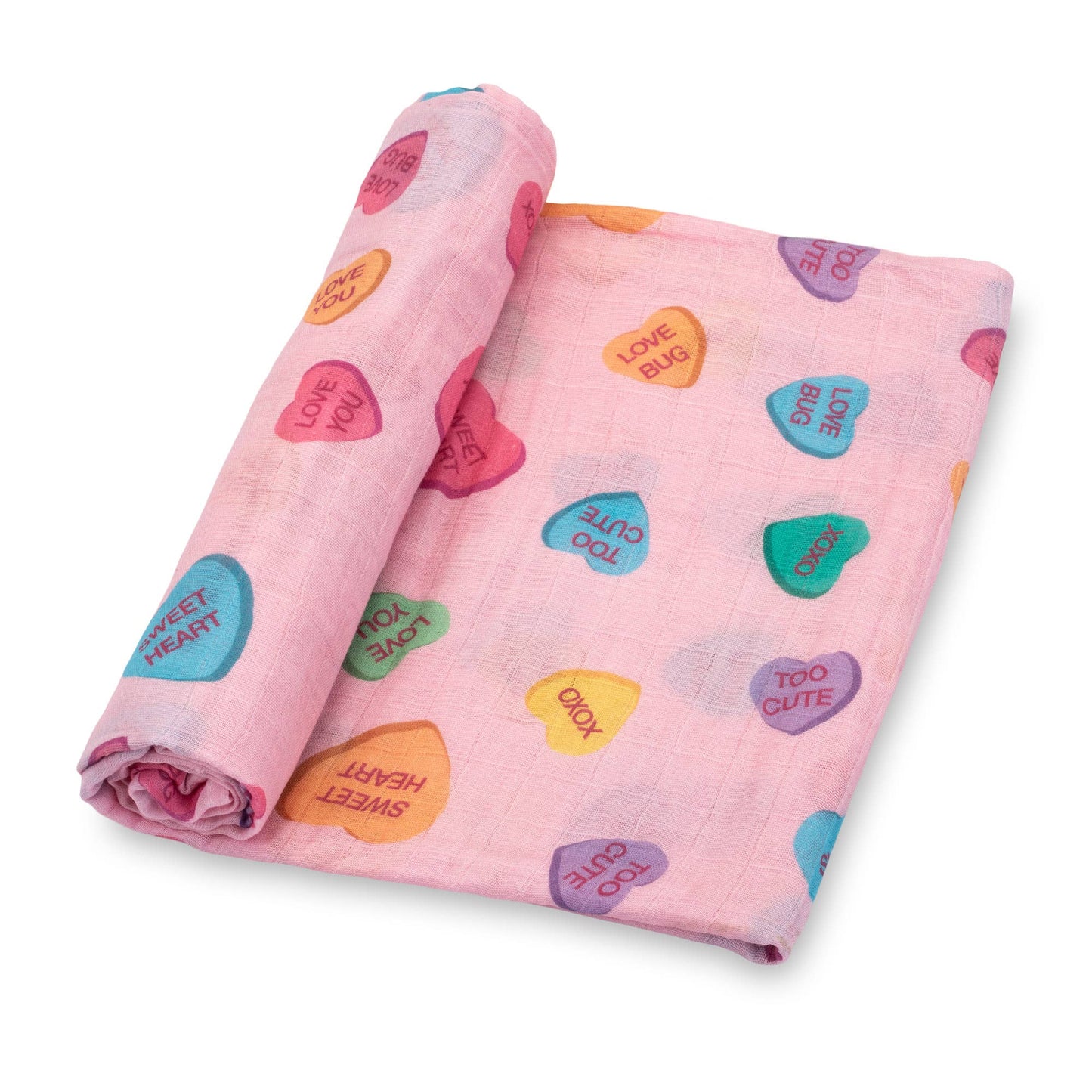 Love Notes Valentine Holiday Theme Baby Swaddle Blanket