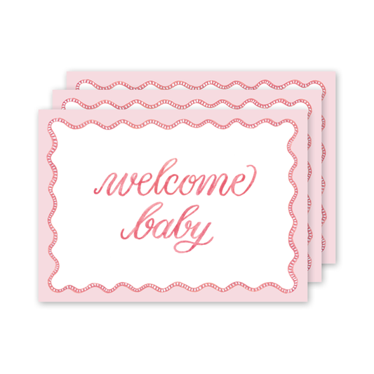 Pink Scallop Milestone Cards