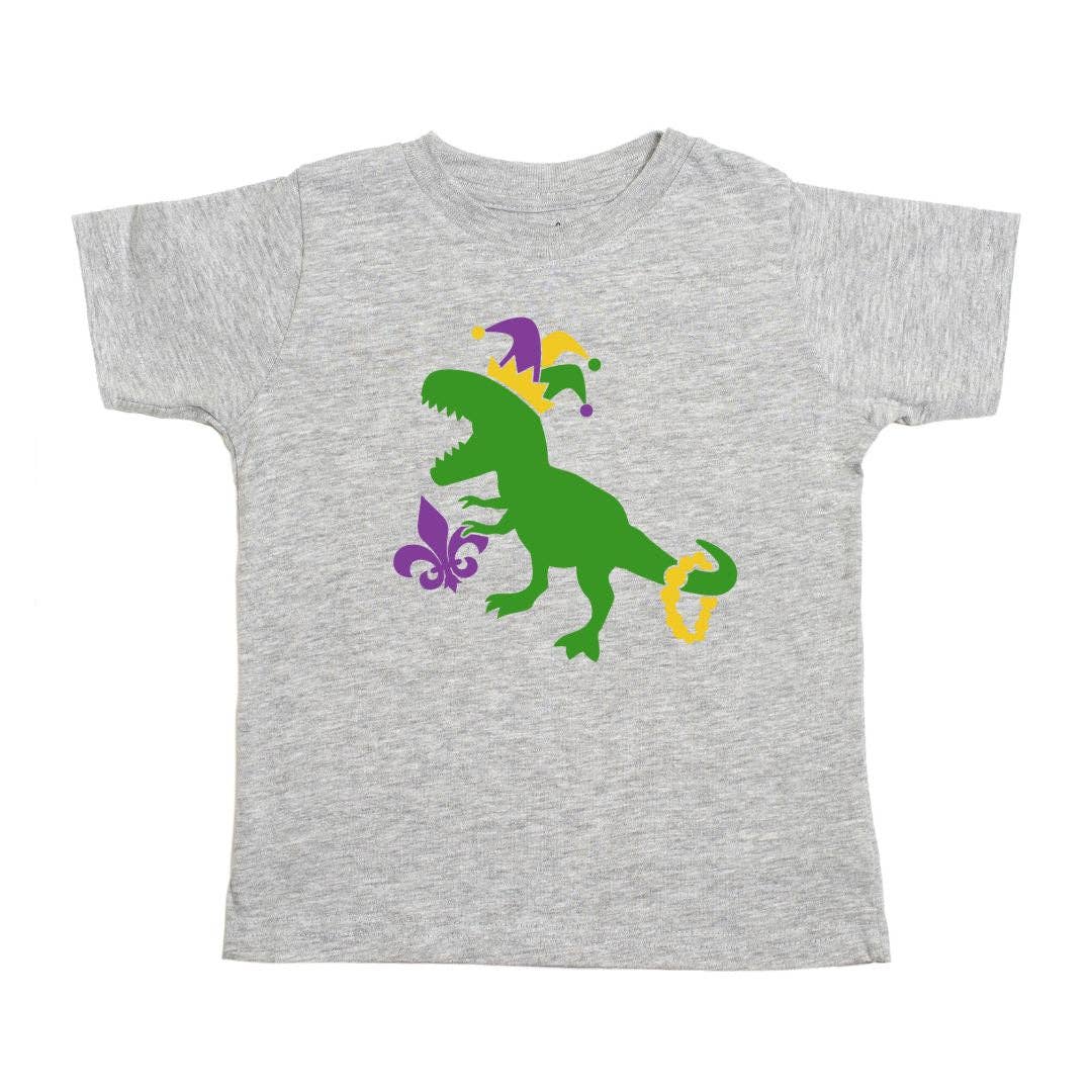 Mardi Gras Dino Short Sleeve T-Shirt