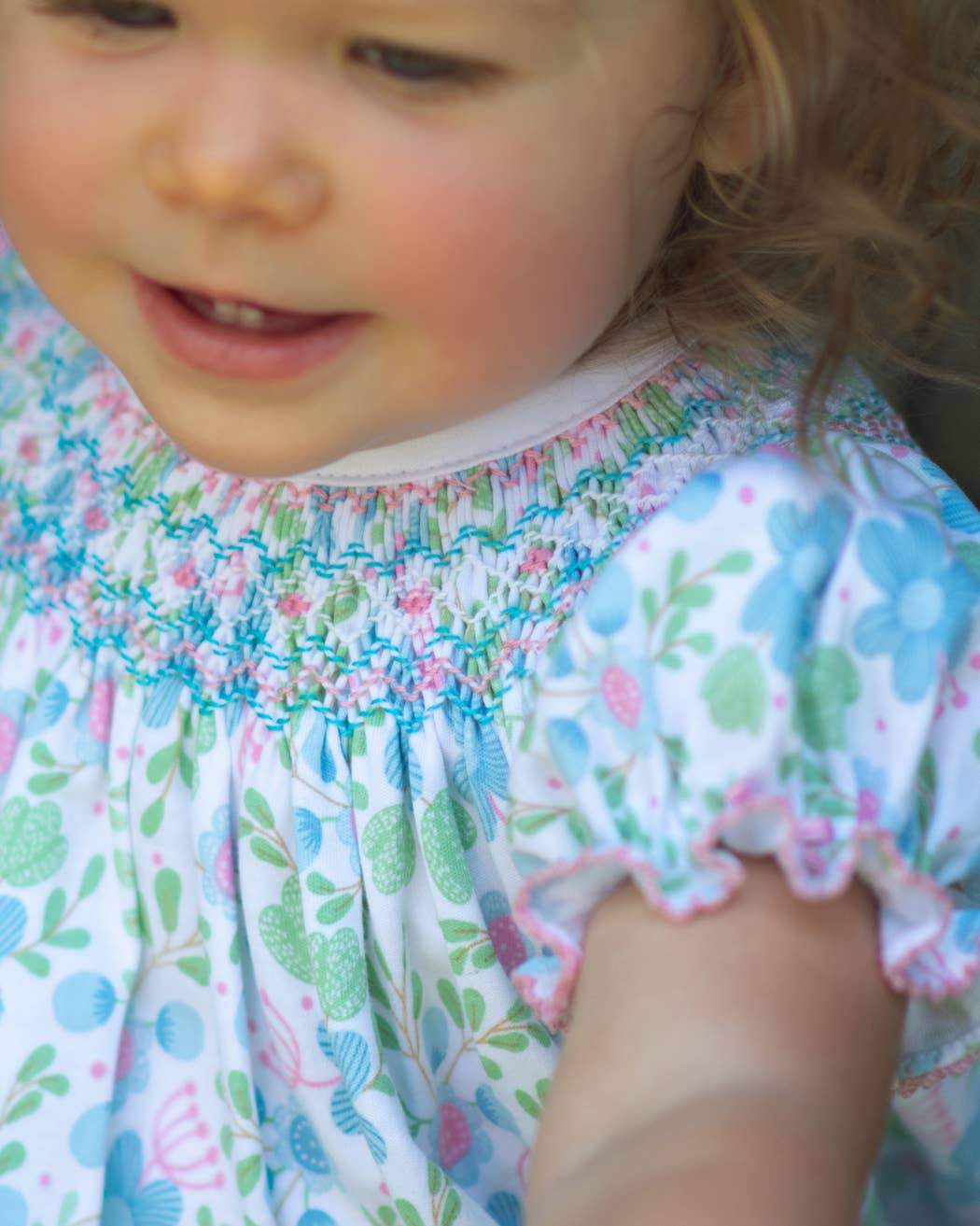 Girl's "Christina and Cameron" Smocked Bishop