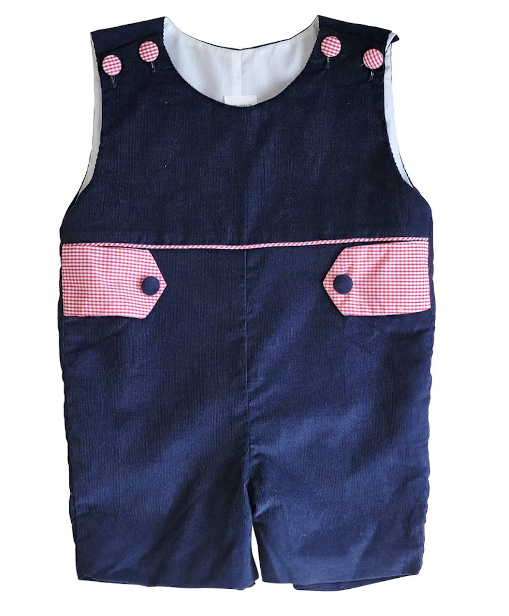 Navy Blue Corduroy Overall Set