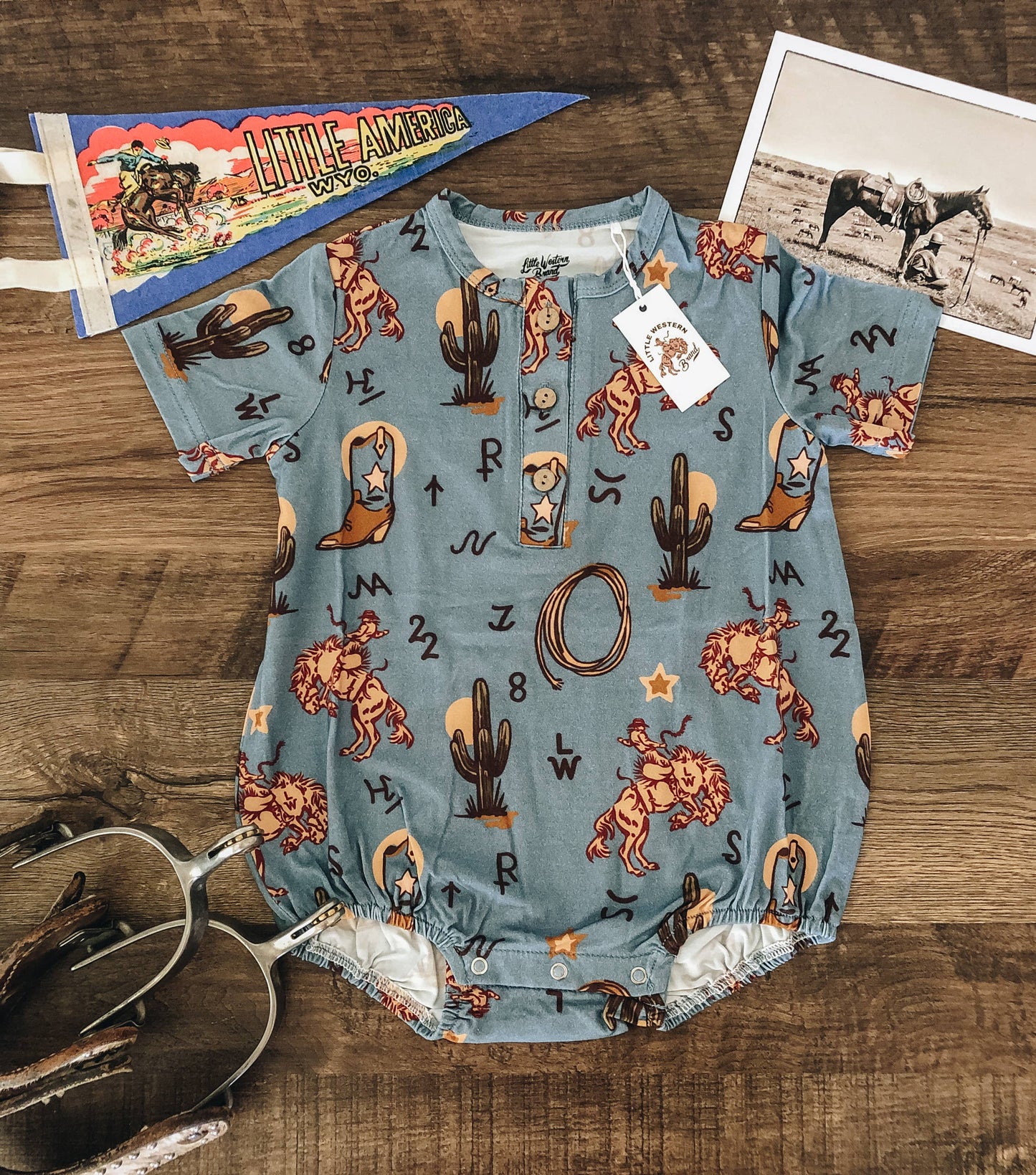 Rearing Horse Bamboo Bubble Romper